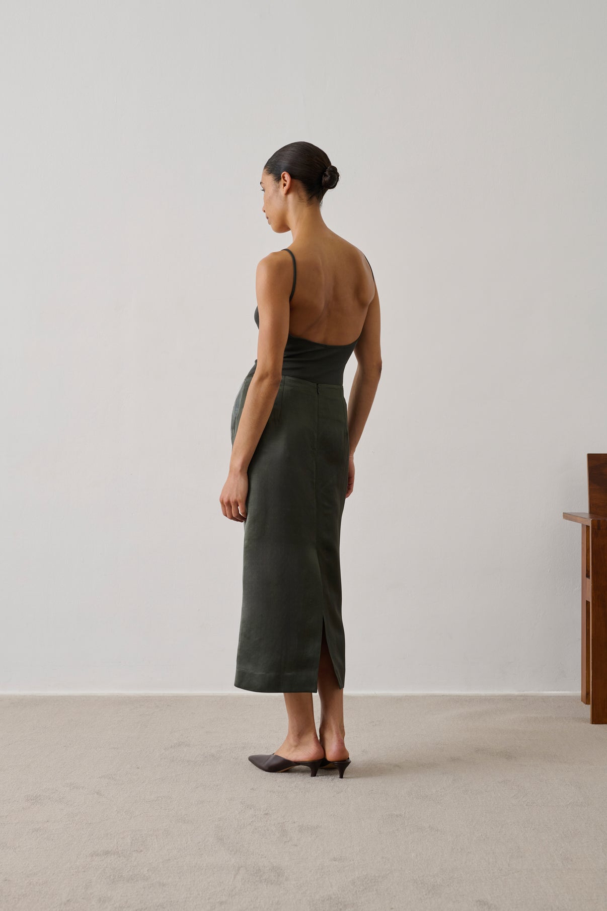 Jupe Helia - Vert Foncé - Femme vue 2