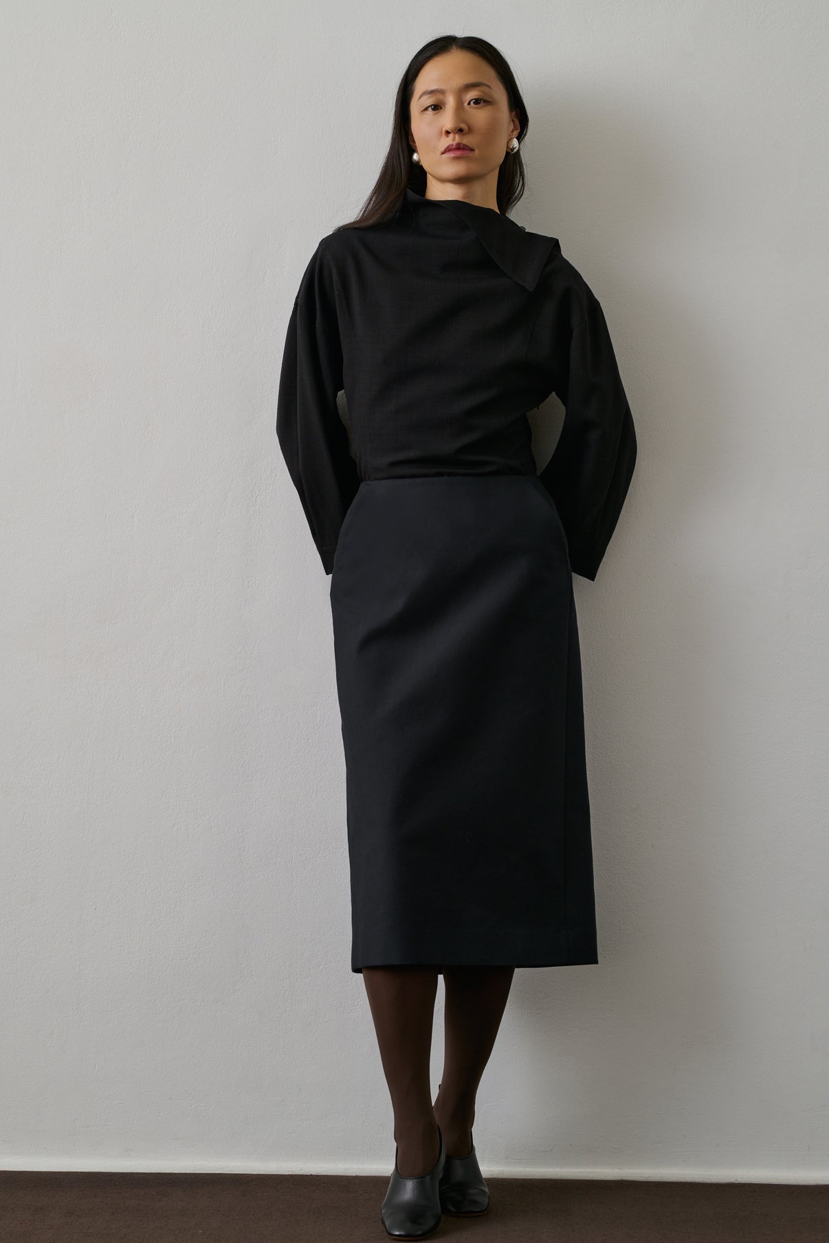 Jupe Flavia - Noir - Coton - Femme vue 1