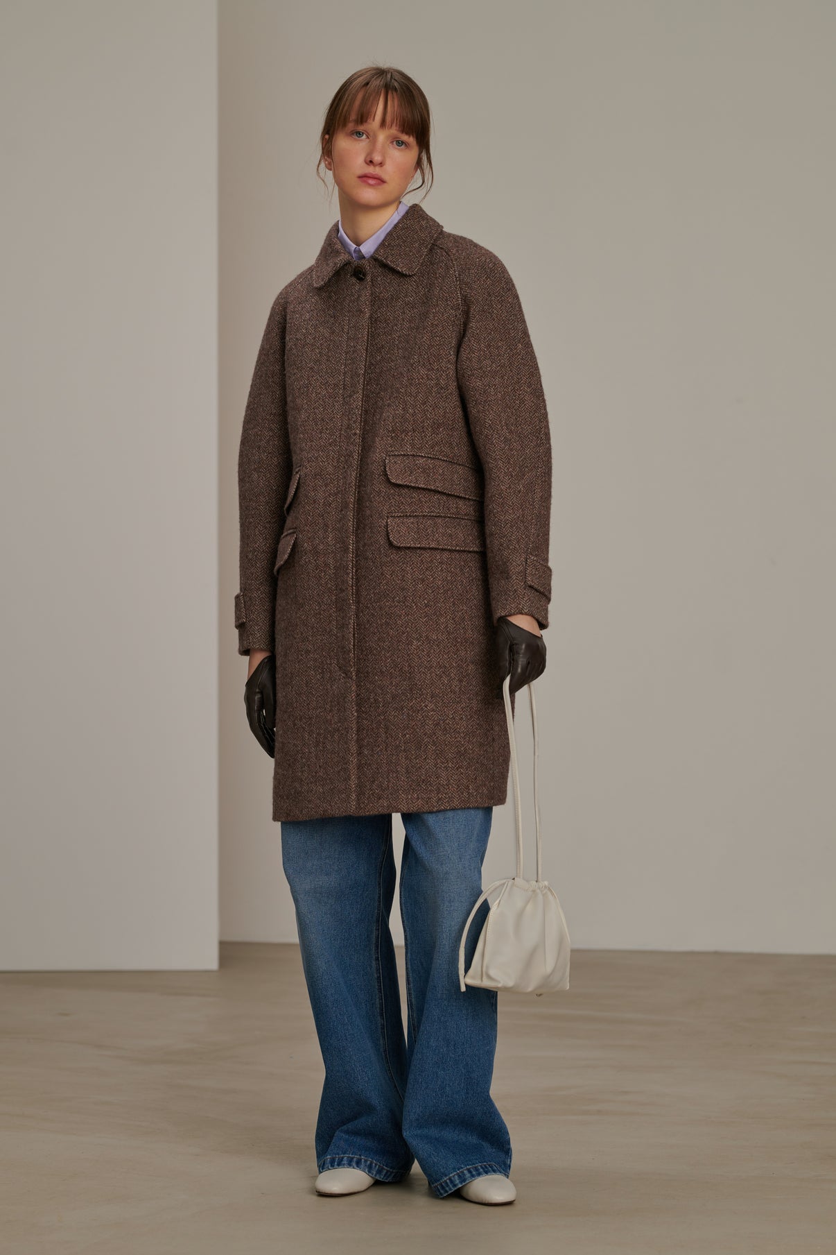 Manteau Simba - Châtaigne - Laine - Femme vue 1